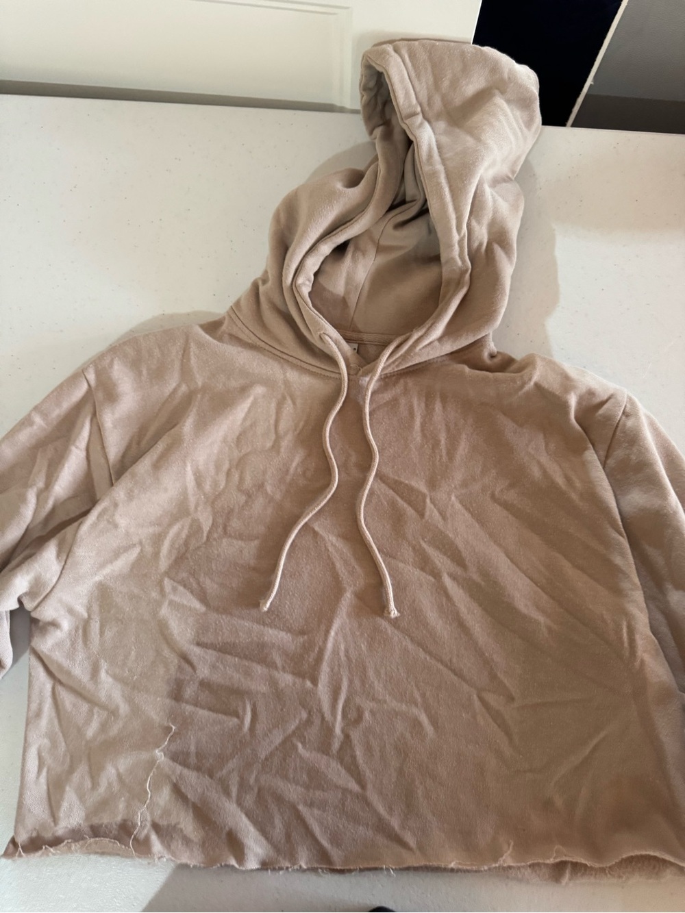 Men's Beige Pullover Hoodie - Casual Lightweight Hoodie